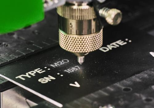 CE marking plate made with rotary engraving machine