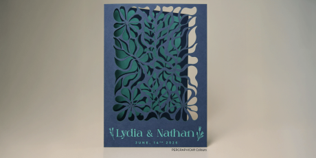 Wedding invitation card made with a LS100 EX